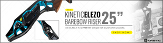 KINETIC ELEZO 25" RECURVE RISER SINGLE COLOR INCLUDING BLACK WEIGHT