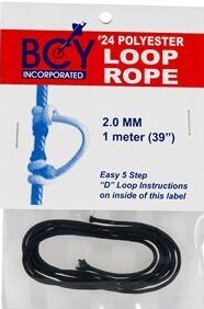 D LOOP ROPE #24 DIA 2.0MM - 1 METER/PCK BLACK